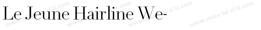 Le Jeune Hairline We字体转换